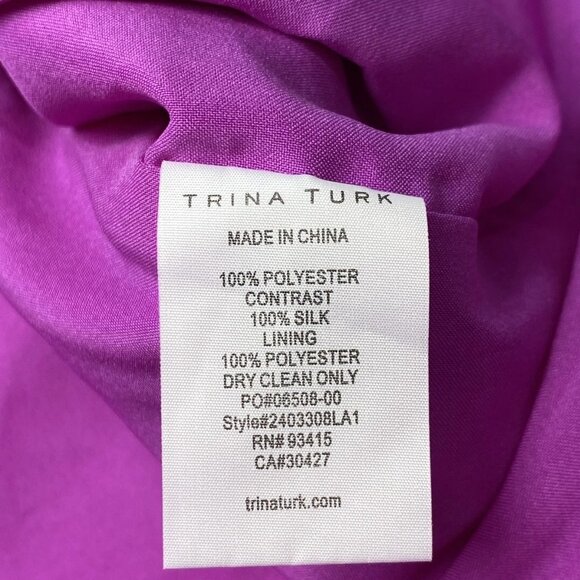 Trina Turk Women’s Bev 2 Floral Lace Mini Dress – Violetta Purple – Size 6 - Picture 9 of 9